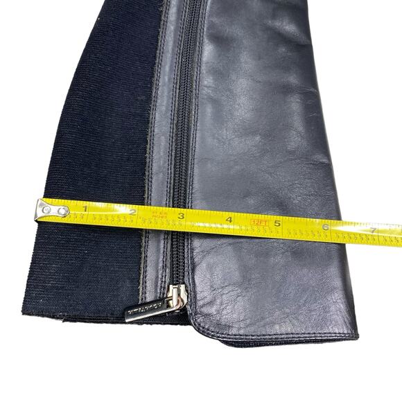 Aquatalia Women’s Black Leather 2 Tone Riding Boot Size US 8 - Picture 12 of 13